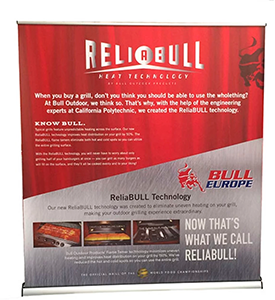 2m wide roller banner stand