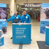 Promotional counters and plinths for charities