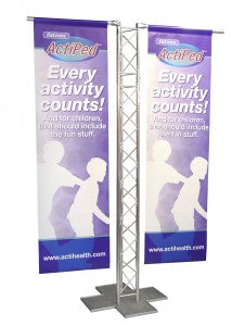 Truss banner stand