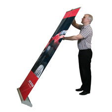 Pull up banner stand