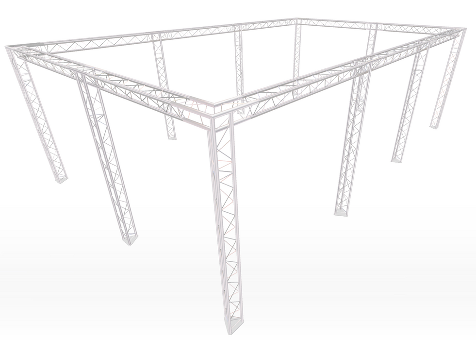 Support en treillis modulaire de style périmètre complet 6M de large X 7M de profondeur | 3M de hauteur | Avec pieds supplémentaires (X6)