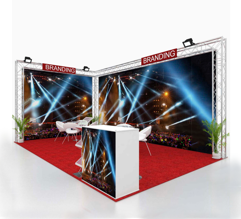 Corner Style Modular Truss Stand 4M wide X 10M deep | 2.5M Tall