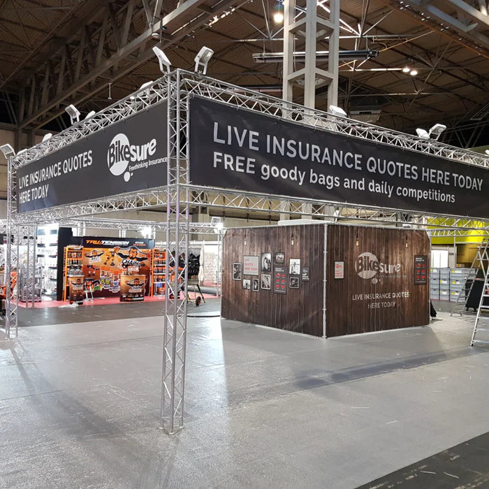 Full Perimeter Style Modular Truss Stand 5M wide X 8M deep | 3M Tall | With Extra Legs (X6)